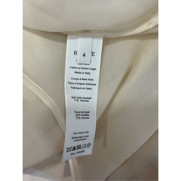 Khaite Mahni Crepe Satin Top in Ivory Size US 4 $1880 - Picture 9 of 10